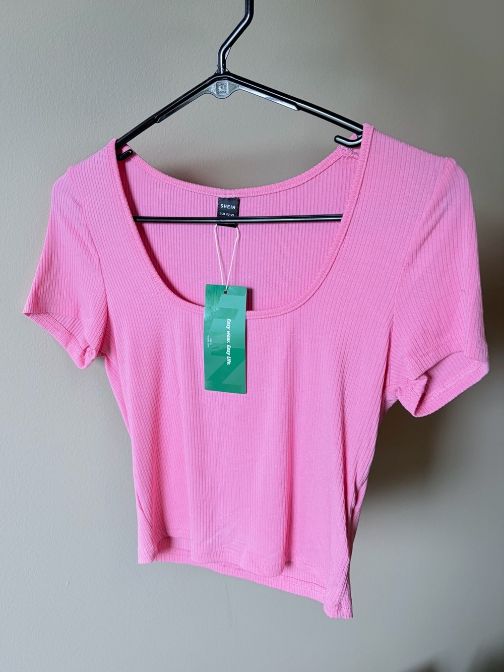 NWT Square Neck Basic Rib Tee